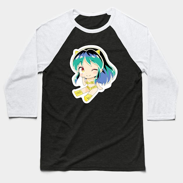 chibi urusei Baseball T-Shirt by JamesCMarshall